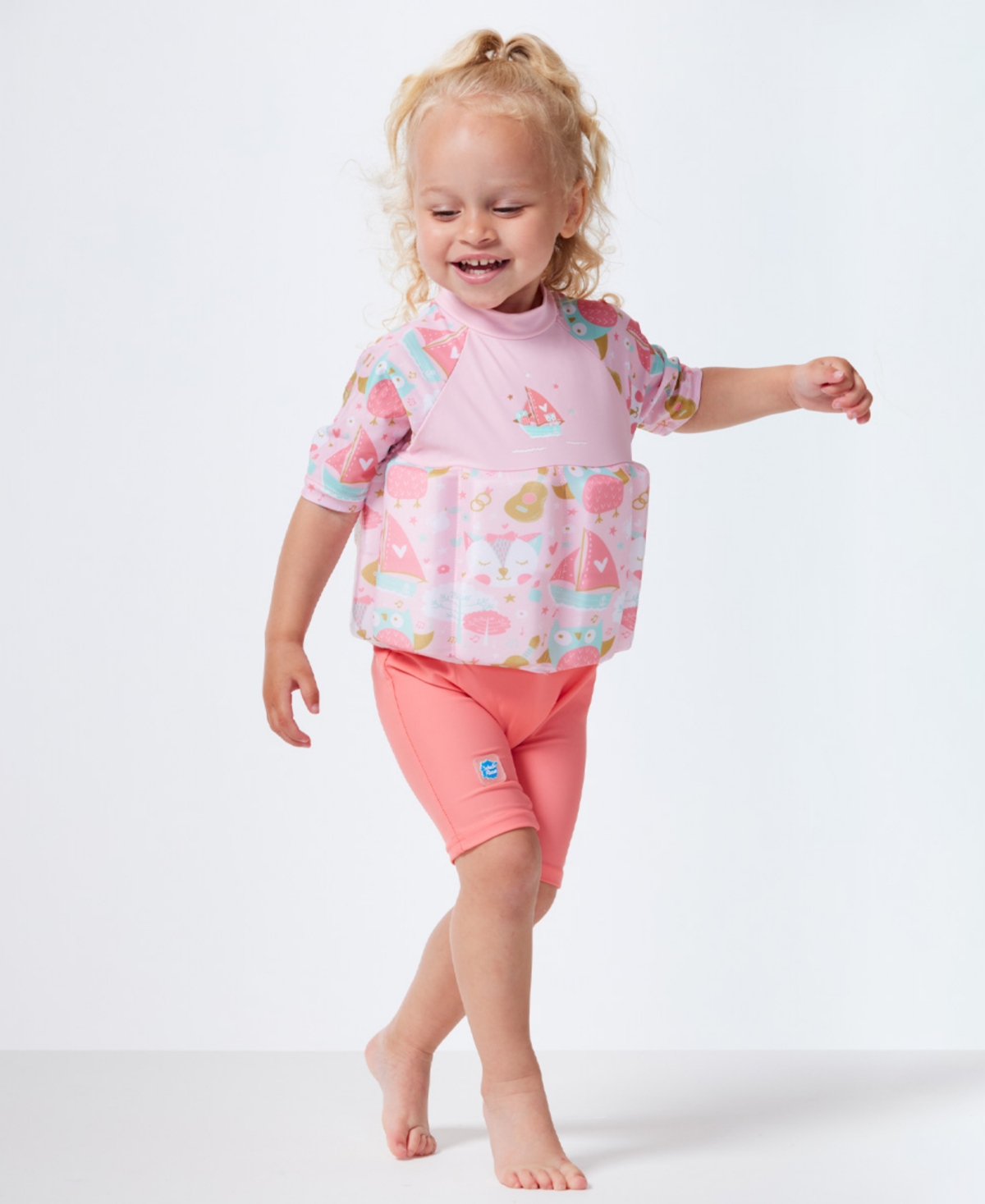 Splash About Toddler Girls Owls Printed Sleeved Floatsuit