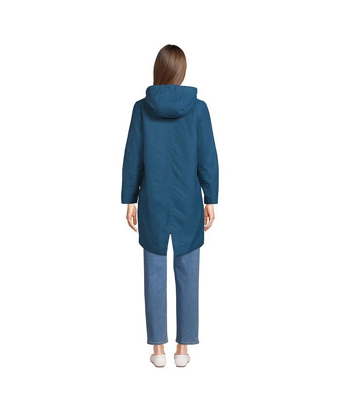 Lands' End Women's Waxed Cotton Trench Coat Macy's