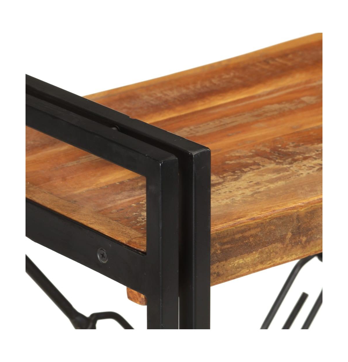 3-Tier Bookcase 23.6"x11.8"x31.5" Solid Reclaimed Wood