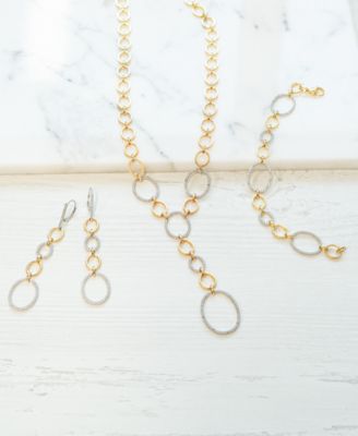 Diamond Oval Link Bracelet (1 ct. t.w.) in 14k Gold-Plated Sterling Silver, Created for Macy's