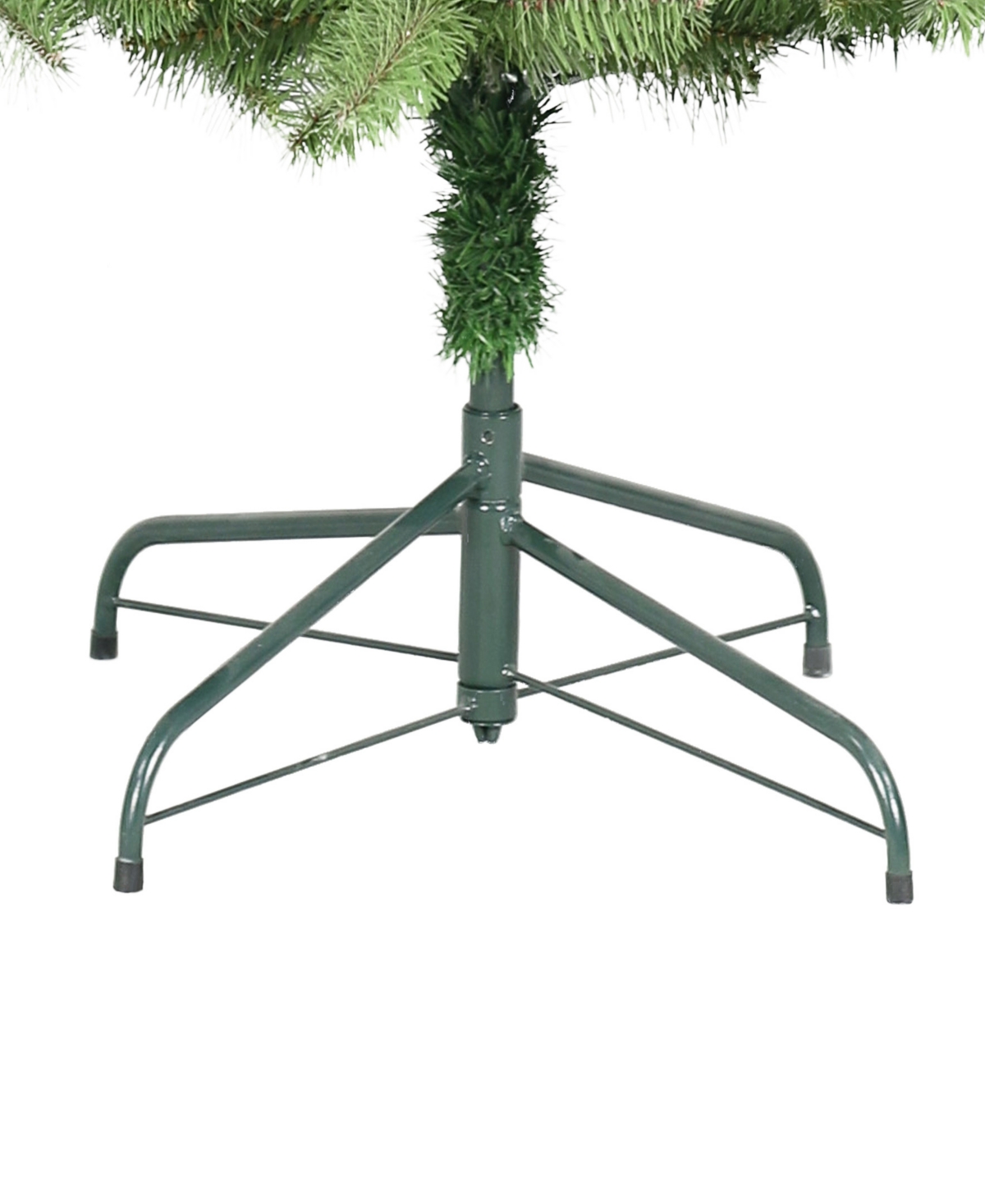 Shop Puleo 6.5' Pre-lit Slim Flocked Royal Majestic Artificial Spruce Tree In Green