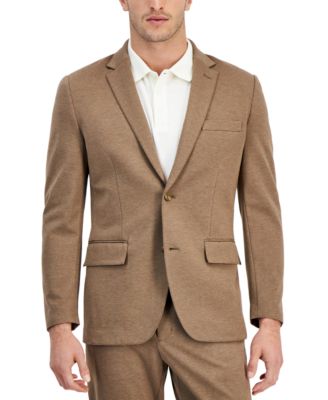 Alfani - Men's Modern-Fit Stretch Heathered Knit Suit Jacket