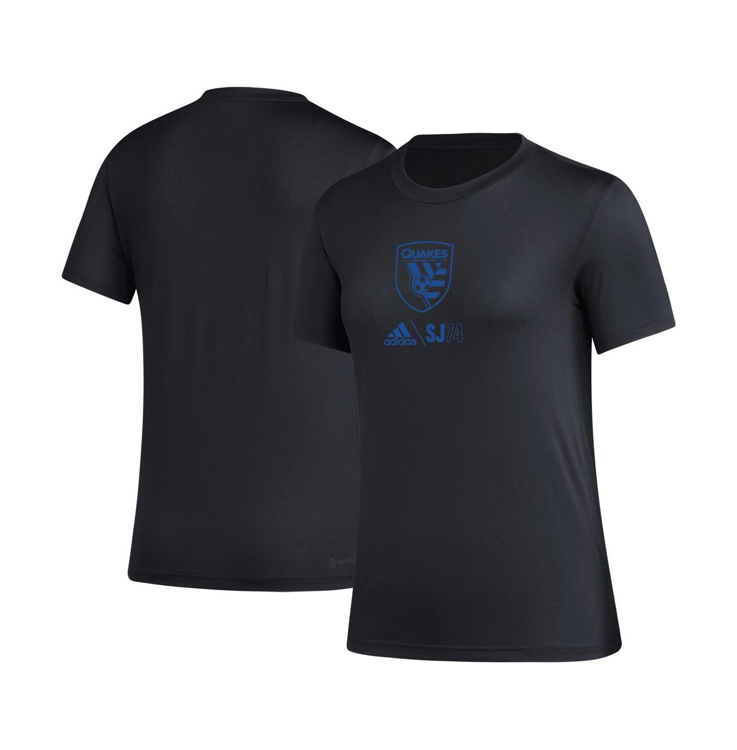 Женская футболка adidas Black San Jose Earthquakes Aeroready Club Icon — фото 1