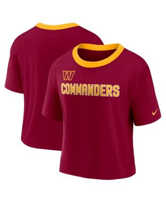 Women's Burgundy Washington Commanders High Hip Fashion Cropped Top