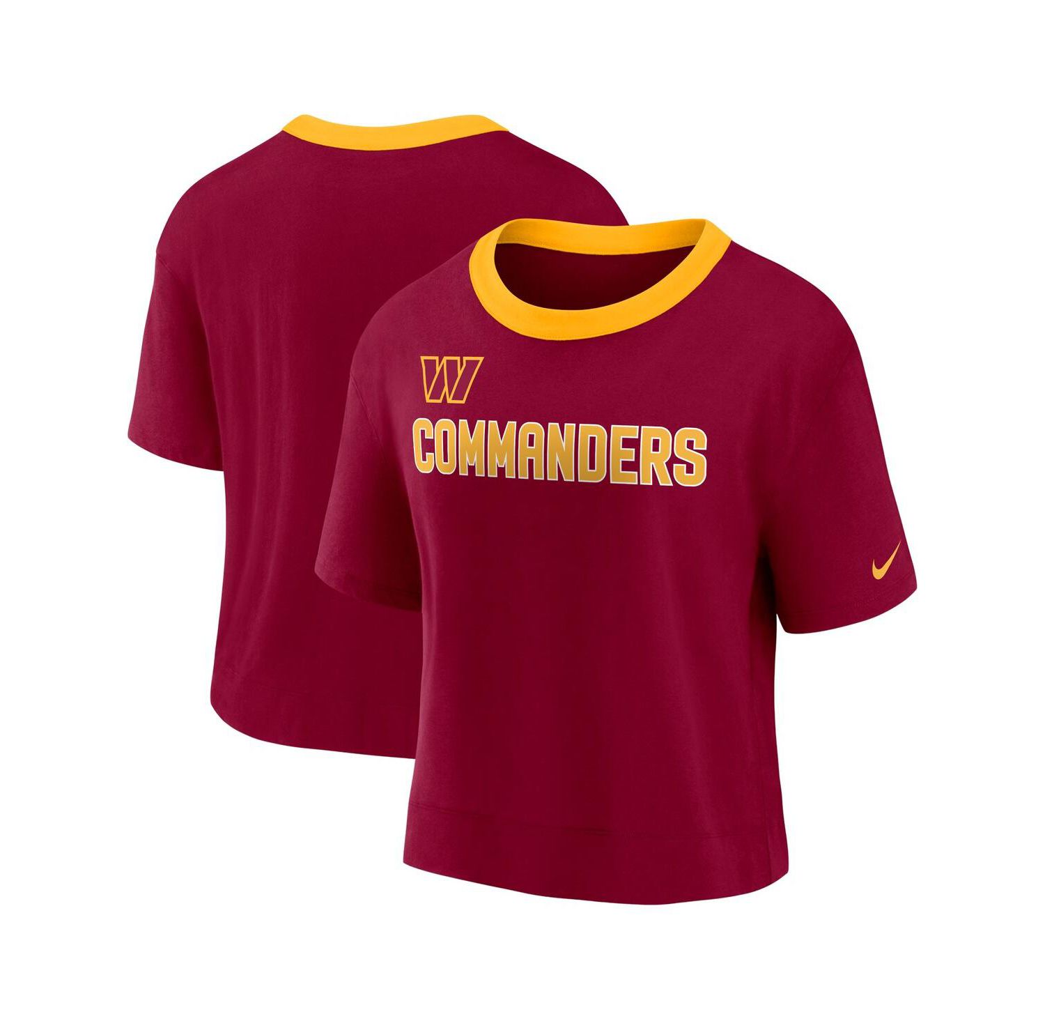Women's Burgundy Washington Commanders High Hip Fashion Cropped Top