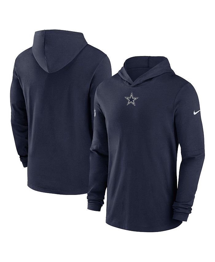 Nike Men's Navy Dallas Cowboys Sideline Performance Long Sleeve Hoodie ...