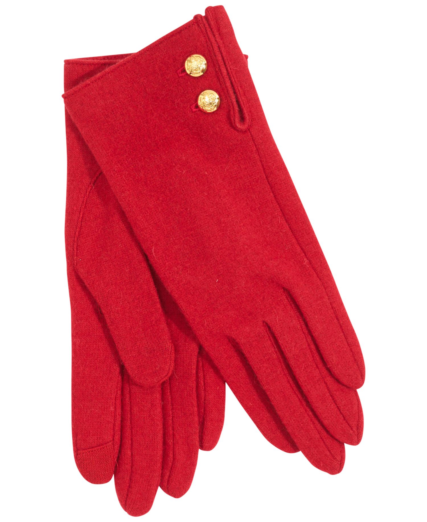 Two Button Cashmere Blend Touch Gloves