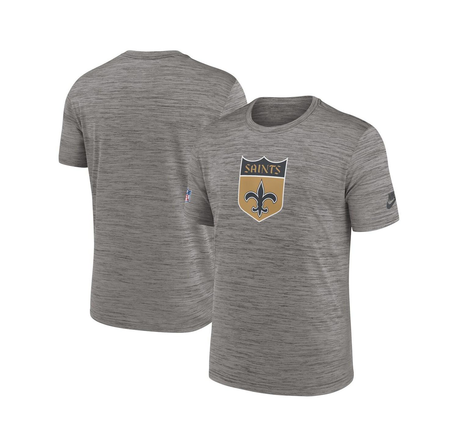 Men's Heather Charcoal New Orleans Saints 2023 Sideline Alternate Logo Performance T-shirt