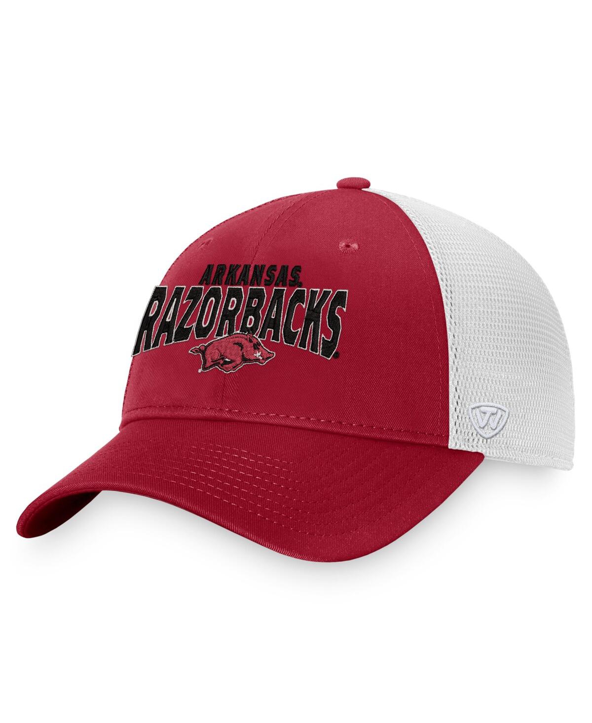Top Of The World Cardinal Arkansas Razorbacks Breakout Trucker Snapback Hat In Cardinal