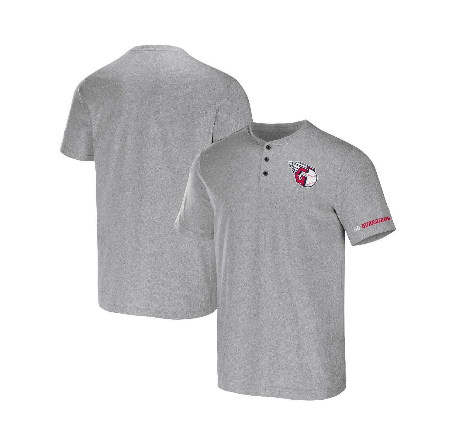Men's Darius Rucker Collection by Heather Gray Cleveland Guardians Henley T-shirt