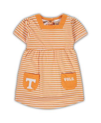 Girl's Toddler Tennessee Orange Tennessee Volunteers Striped Dress with Pockets
