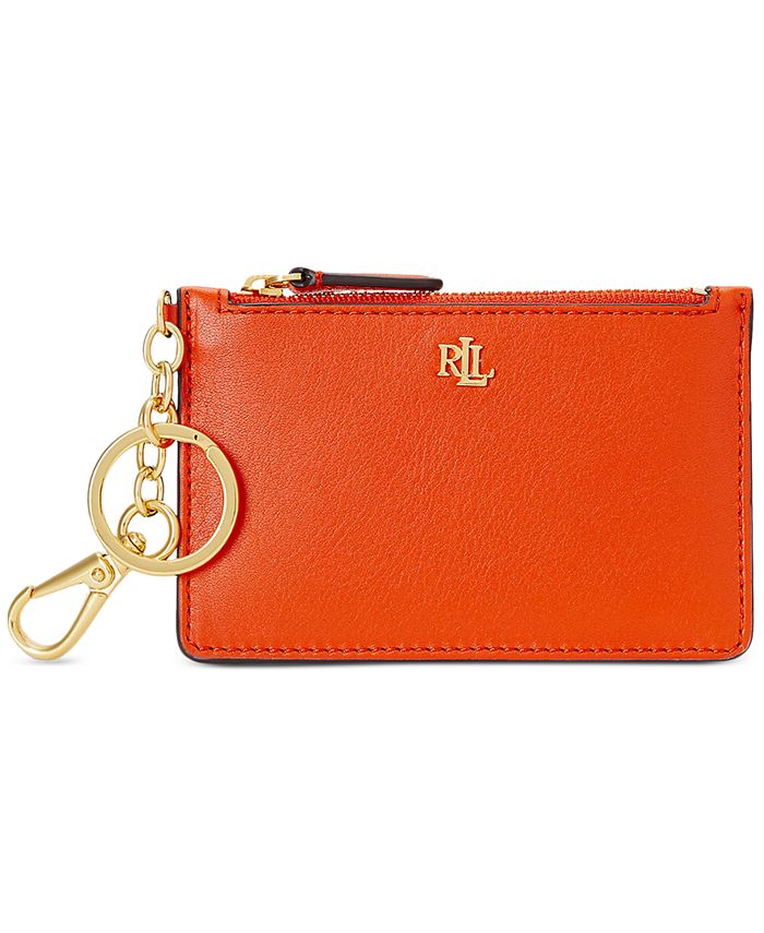 Lauren Ralph Lauren Leather Zip Card Case - Macy's