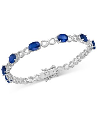 Macy's - Emerald Oval Infinity Link Bracelet (5-7/8 ct. t.w.) in Gold-Plated Sterling Silver (Also in Ruby & Sapphire)