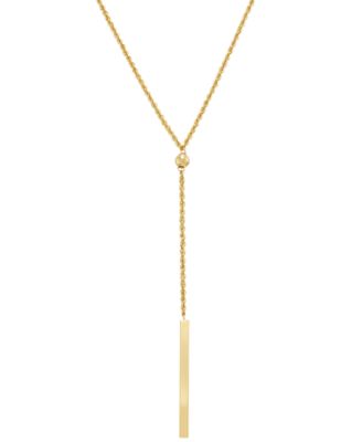 Macy's Rope Bar Lariat Necklace in 14k Gold - Macy's