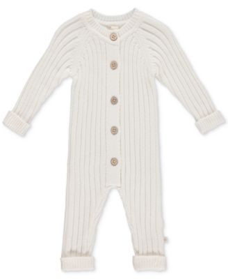 Chickpea - Baby Cotton Chunky-Ribbed-Knit Coverall