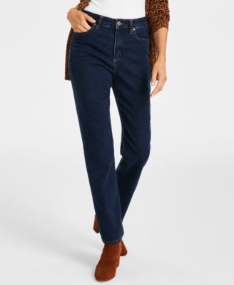 Style & Co Petite High-Rise Natural Straight-Leg Jeans, Petite & Petite Short, Created for Macy's