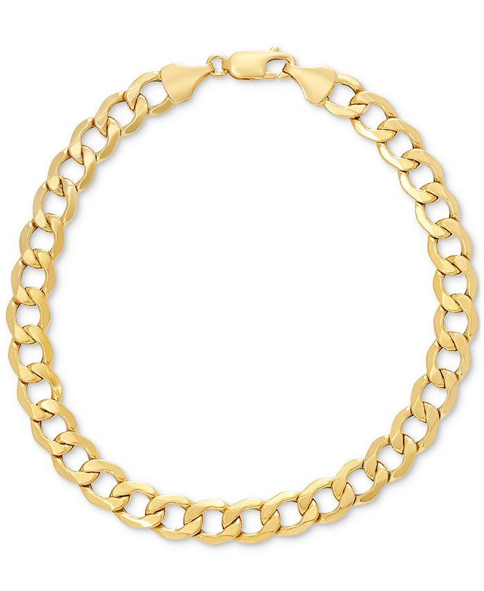 1 Ct. T.W. Diamond Square Curb Link Chain Necklace in Sterling Silver with 14K Gold Plate - 22
