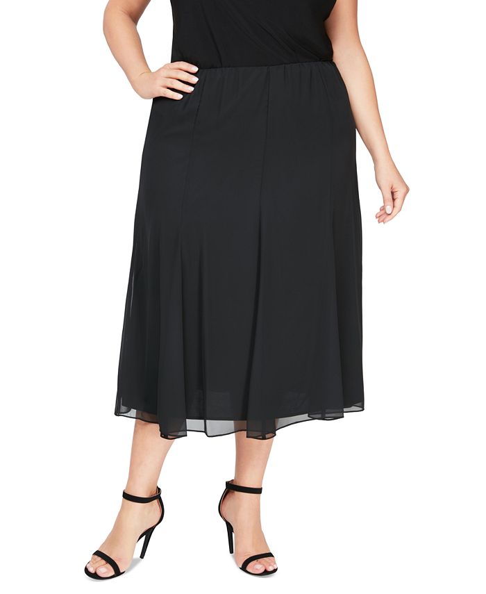 Plus size deals chiffon midi skirt