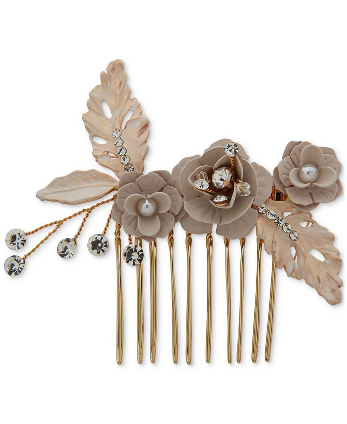 lonna & lilly GoldTone Crystal & Imitation Pearl Flower Hair Comb Macy's