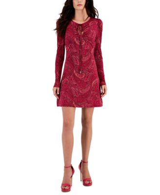 RACHEL Rachel Roy - Women's Paisley Keyhole Mini Dress