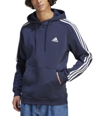 adidas - Men's Essentials 3-Stripes Regular-Fit Fleece Hoodie, Regular & Big & Tall
