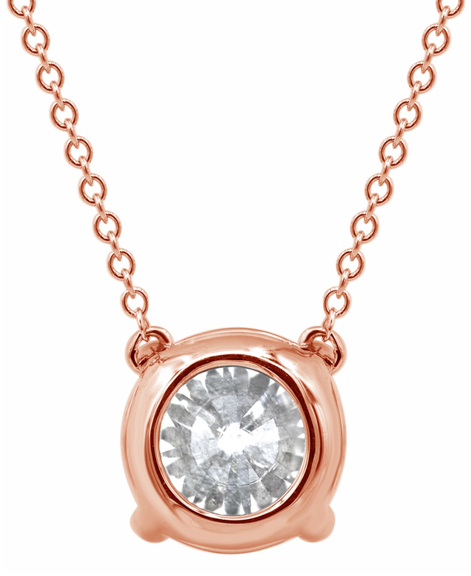 Certified Lab Grown Diamond Solitaire 18" Pendant Necklace (3 ct. t.w.) in 14k Gold