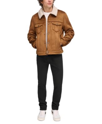 Men's Relaxed-Fit Faux-Shearling Trucker Jacket  