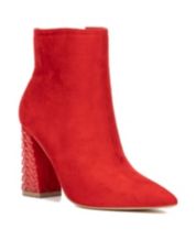 Ladies red boots top size 8