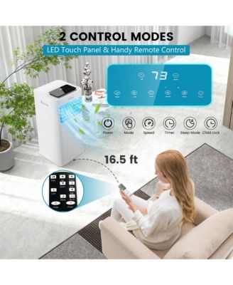 8000 BTU Portable Air Conditioner 3-in-1 AC Unit with Cool Fan Dehum Sleep Mode