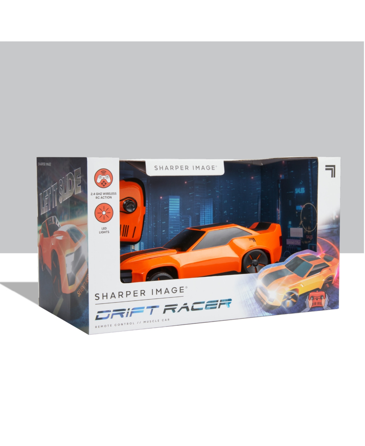 Shop Sharper Image Toy Rc Drift Racer Muscle Car In Orange