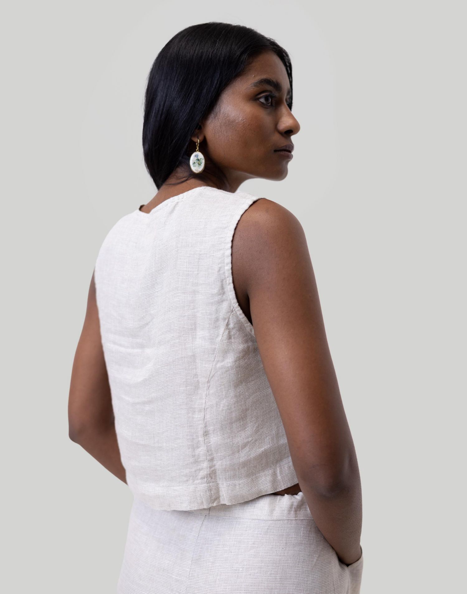 Women's Cropped vest shirt