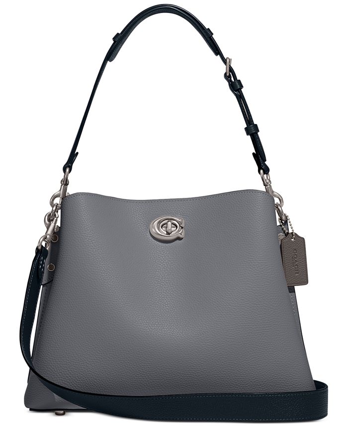 COACH Pebble Leather Willow Shoulder Bag with Convertible Straps