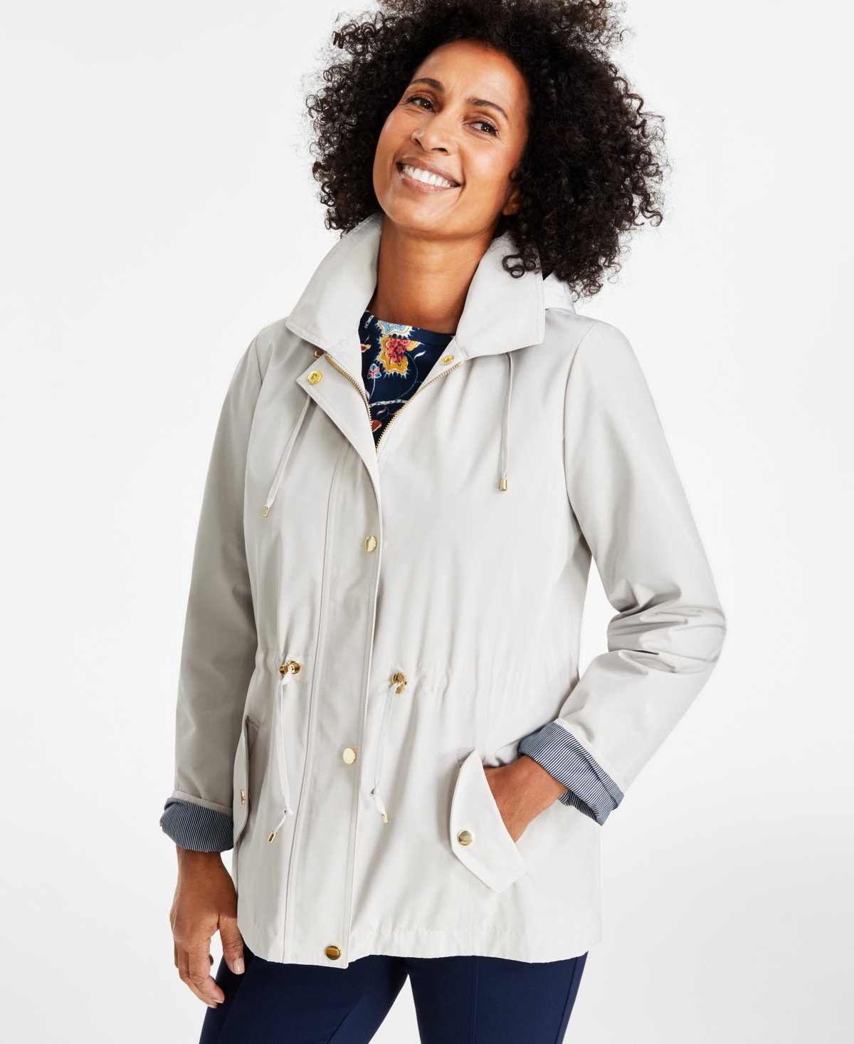 Style Co Petite Anorak Hooded Jacket Created for Macy s Tango Red Smart Closet