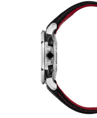 Seiko Men's Chronograph Coutura Black Perforated Leather
