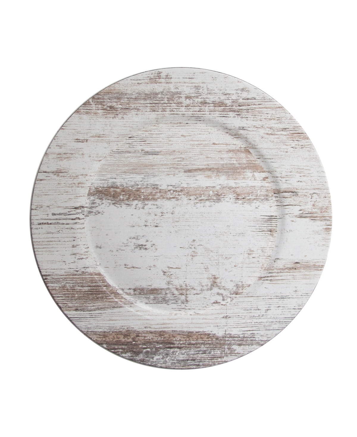 American Atelier Birch Wood Finish Charger Plate 12 Piece Set, Service For 12 In White