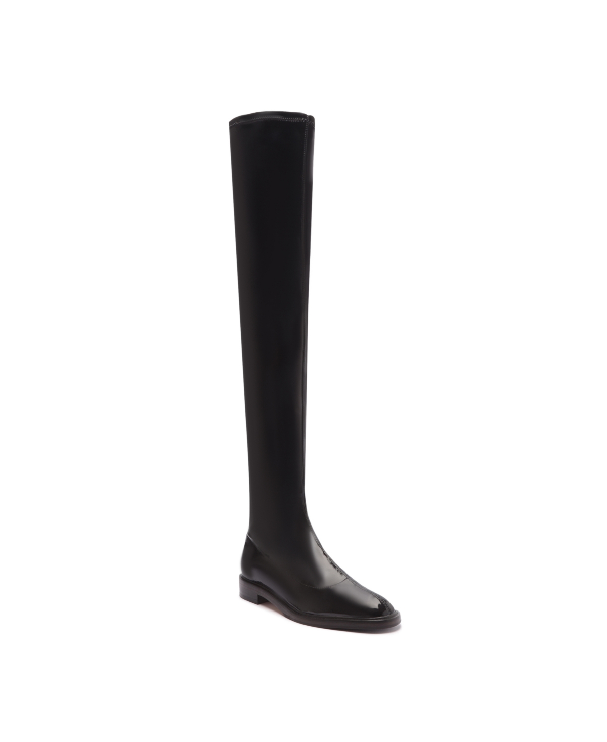 Women's Kaolin Over-The-Knee Flat Boots - Black- Patent