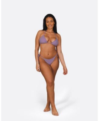 Women's Checkmate Tie Side Bikini Bottoms