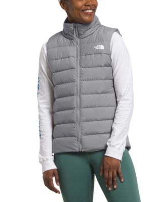 white and gray north face jacket