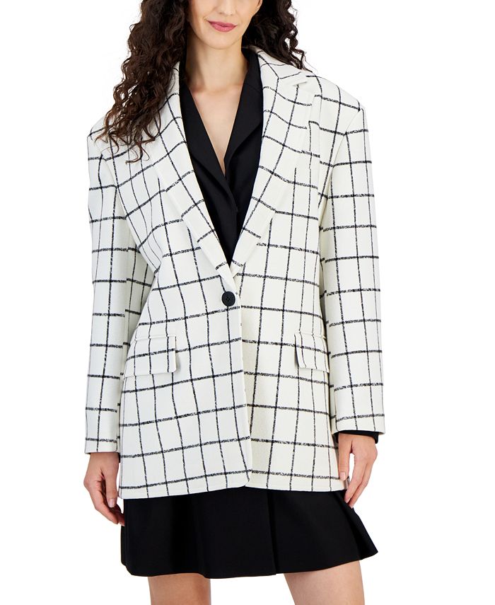 Hugo boss top checked blazer
