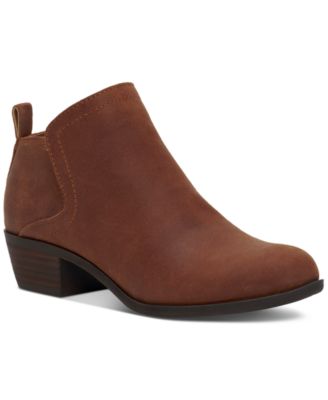 Lucky Brand Women's Bollo Suede Ankle Bootie - Low Heel, Rubber Sole