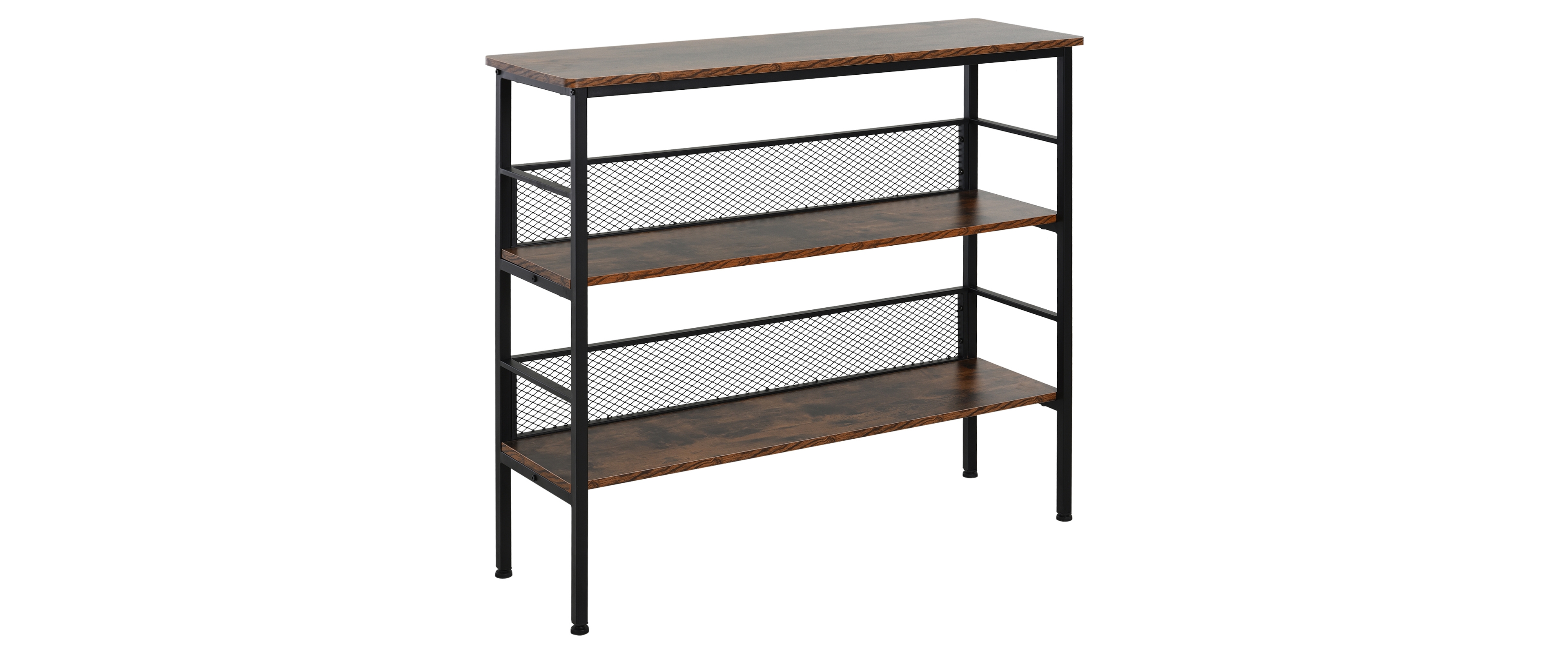 Homcom Three-Tier Storage Rack Foot Adjusted Multi-functional Space Saving