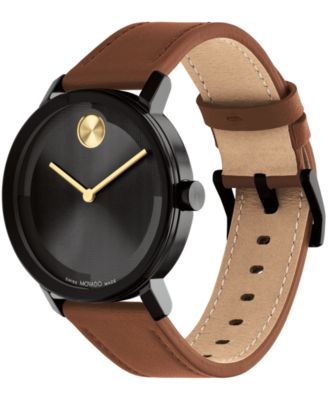 Men's Bold Evolution 2.0 Swiss Quartz Cognac Leather Watch 40mm