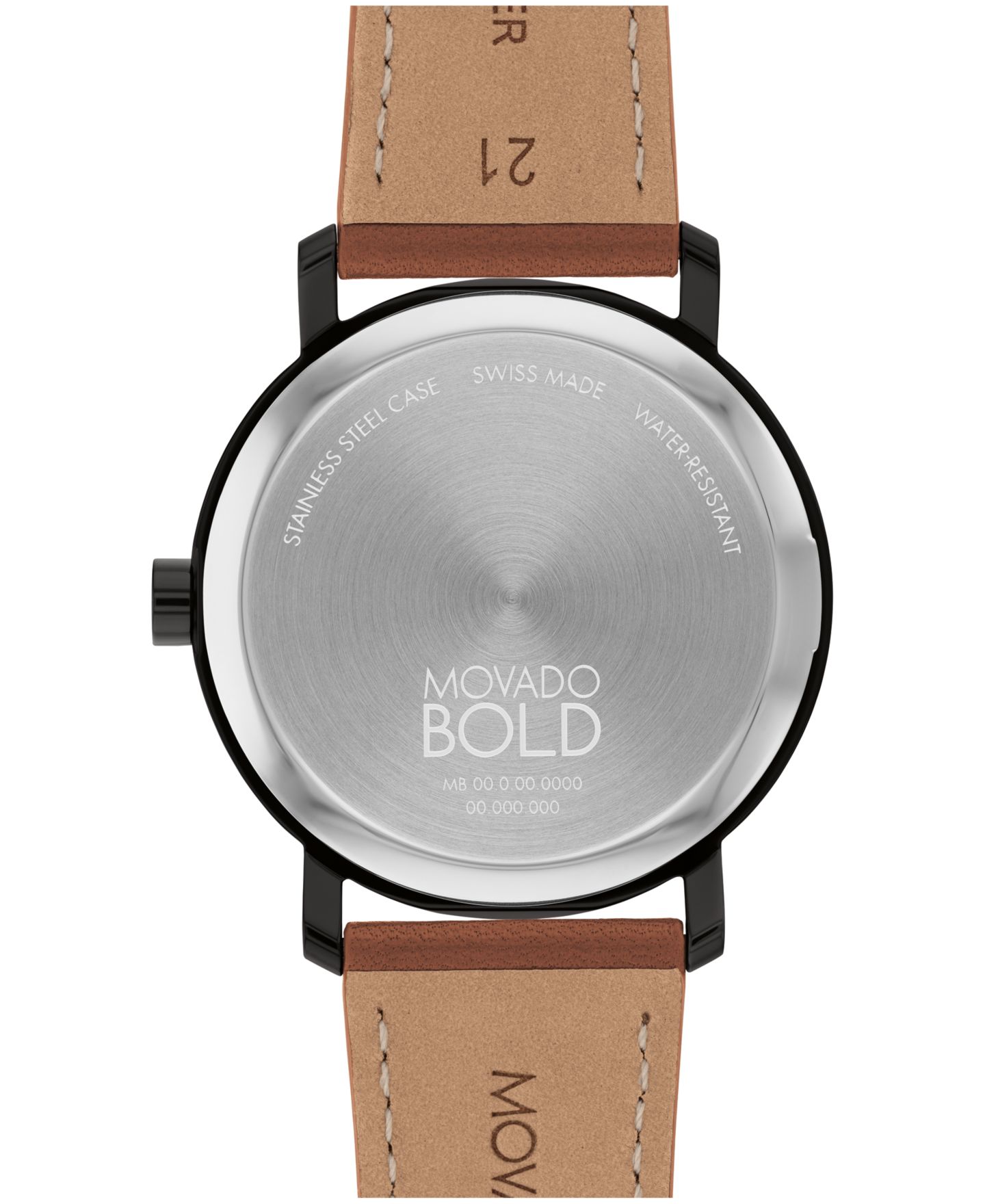Мужские часы Movado Bold Evolution 2.0 Swiss Quartz Cognac Leather Watch 40mm — фото 3