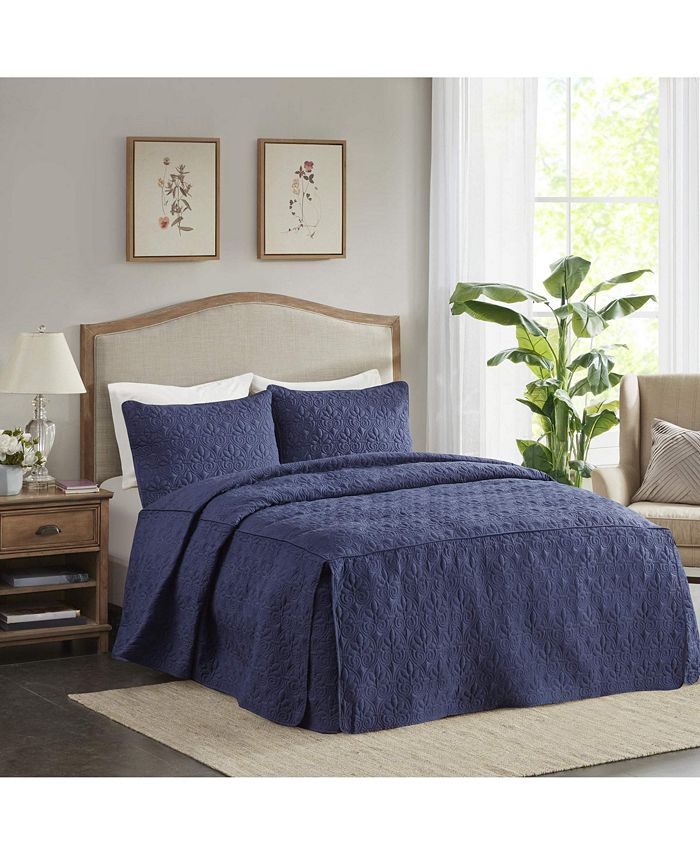 Gracie Mills 3 Piece Split Corner Pleated Quilted Bedspread Macy's