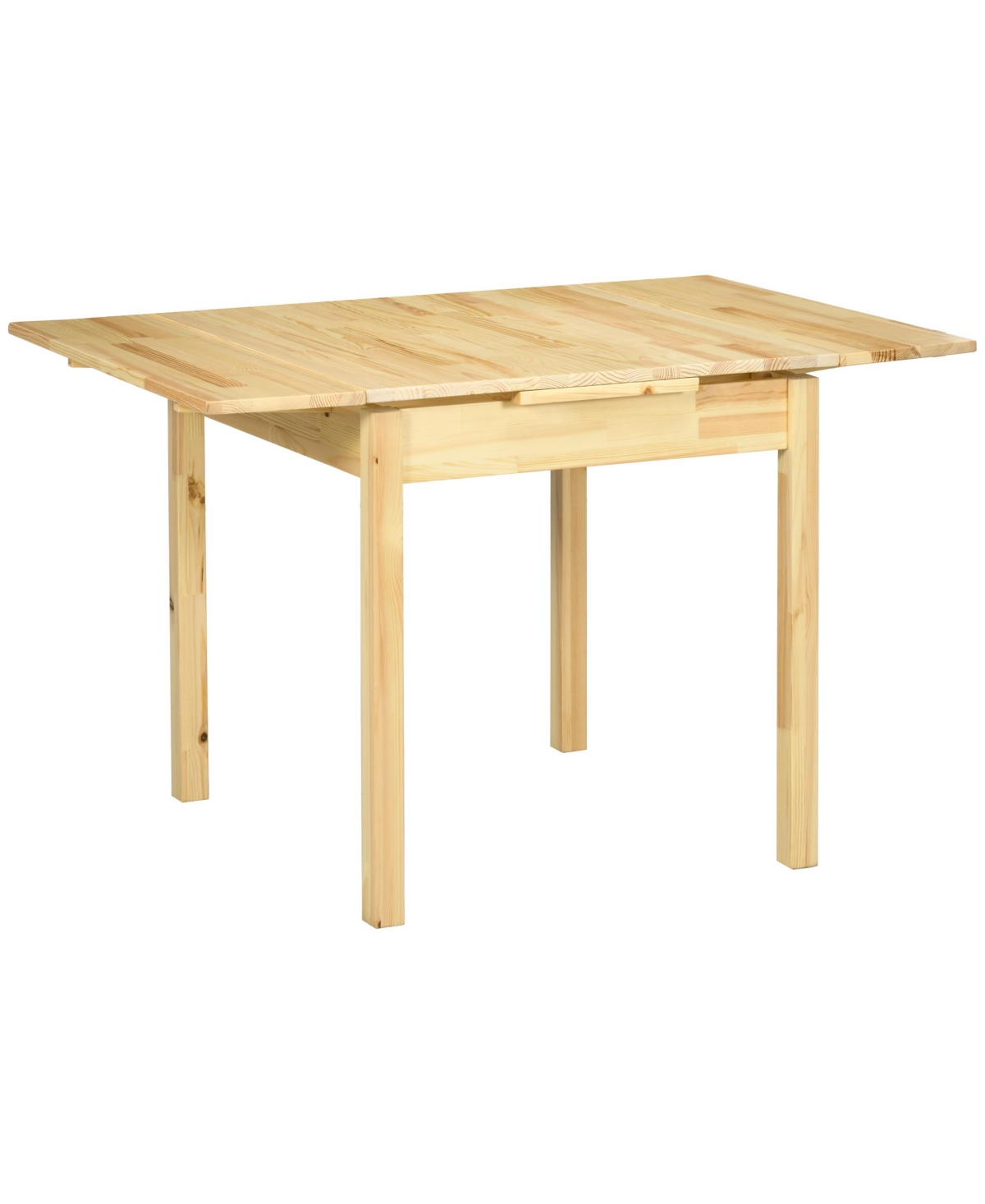 Homcom Folding Dining Table with Drop Leaf,- Natural