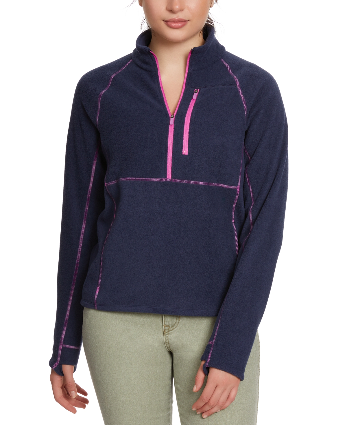 Bass Outdoor Women's Half-Zip Long-Sleeve Fleece