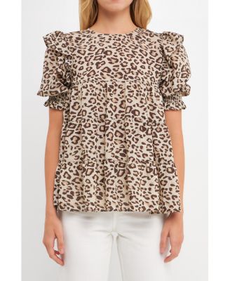 Leopard print blouse macy's online