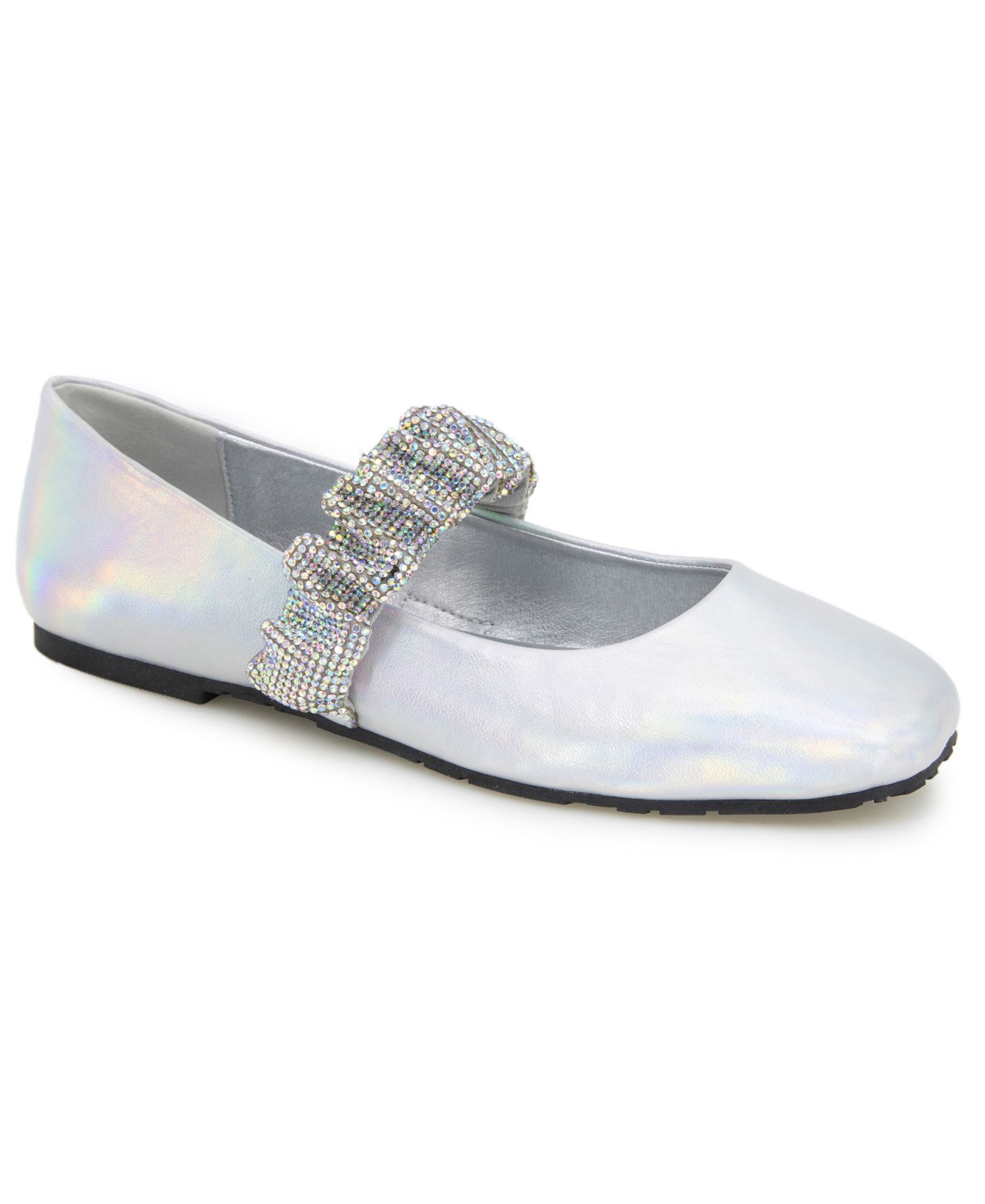 Женские балетки Kenneth Cole Reaction Elina Jewel Ballet Flats, цвет: Серебряный — фото 1