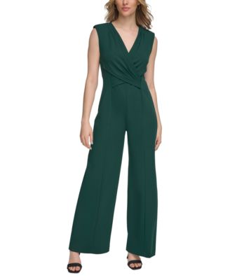 Calvin Klein Women s Surplice Straight Leg Jumpsuit Macy s