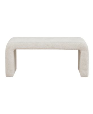 Steve 42"W Boucle Waterfall Bench